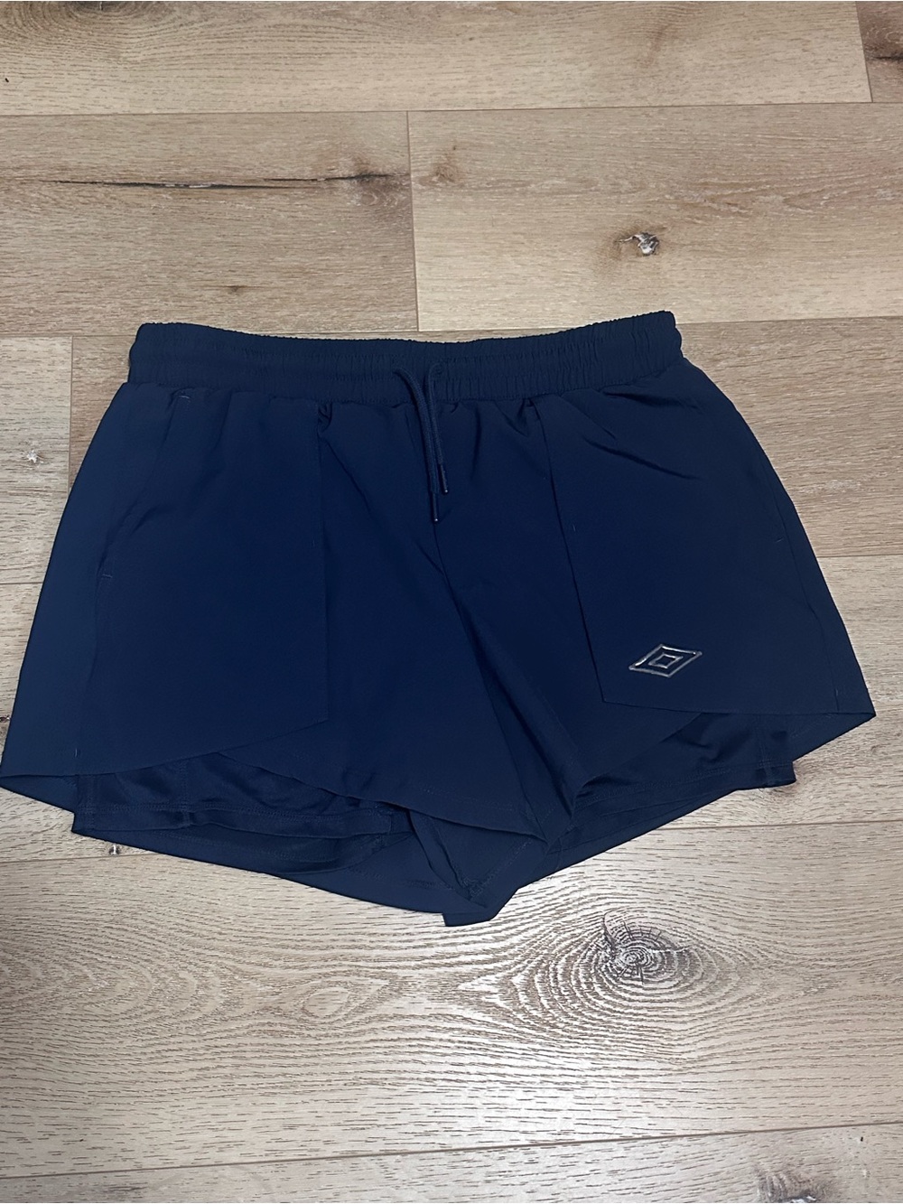 Navy Umbro Athletic Shorts with Logo